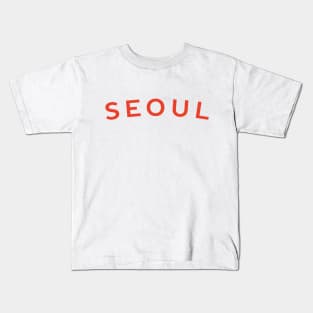 Seoul City Typography Kids T-Shirt